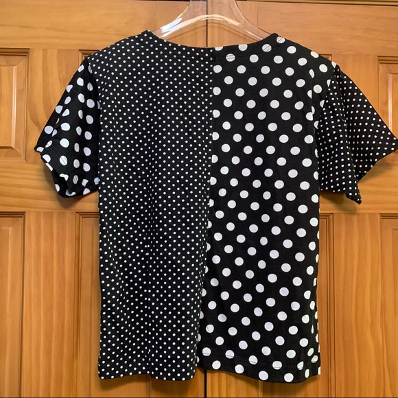 Pebble Court Vintage Black/White Polka Dot Top - Picture 7 of 7